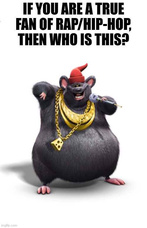 Biggie cheese | IF YOU ARE A TRUE FAN OF RAP/HIP-HOP, THEN WHO IS THIS? | image tagged in biggie cheese | made w/ Imgflip meme maker