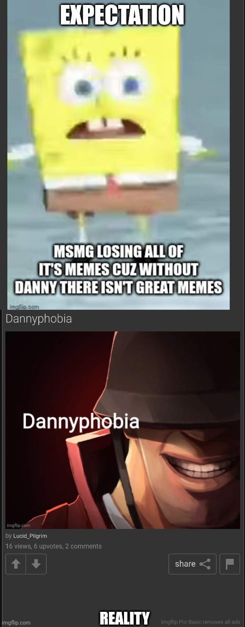 PFFFF IM DEAD. HES SO STUPID | EXPECTATION; REALITY | made w/ Imgflip meme maker