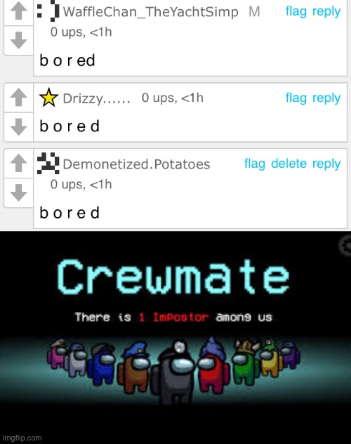image tagged in there is 1 imposter among us | made w/ Imgflip meme maker