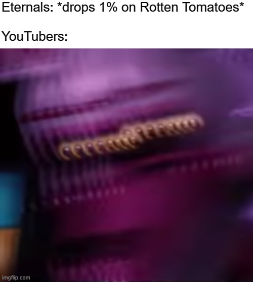 WE GOTTA REPORT THISSSSSSSS | Eternals: *drops 1% on Rotten Tomatoes*
 
YouTubers: | image tagged in funtime freak out,funny,memes | made w/ Imgflip meme maker