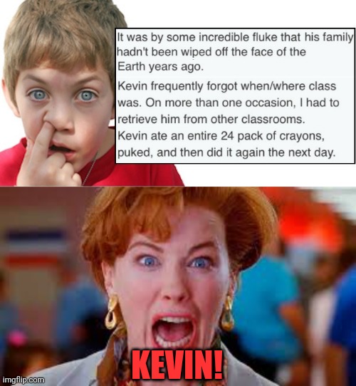 Huh | KEVIN! | image tagged in kevin,not home alone,dunmb,2 brain cells,do you are have stupid | made w/ Imgflip meme maker