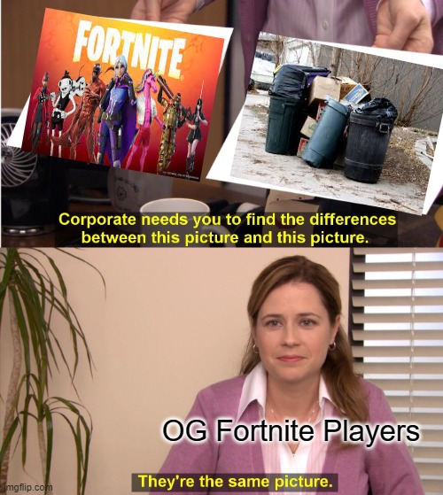 There're The Same Photo | OG Fortnite Players | image tagged in memes,they're the same picture | made w/ Imgflip meme maker