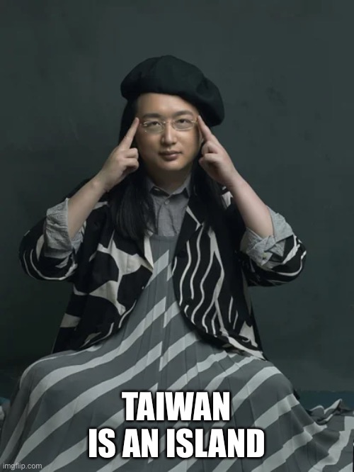 Taiwan X-men Audrey Tang | TAIWAN IS AN ISLAND | image tagged in taiwan x-men audrey tang | made w/ Imgflip meme maker