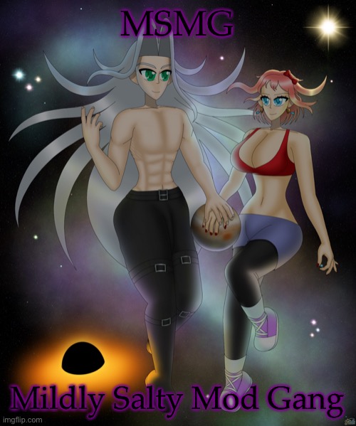 Sayori and Sephiroth | MSMG; Mildly Salty Mod Gang | image tagged in sayori and sephiroth | made w/ Imgflip meme maker