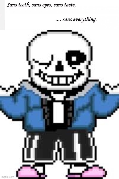 Sans | image tagged in sans everything | made w/ Imgflip meme maker