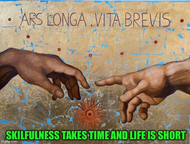 SKILFULNESS TAKES TIME AND LIFE IS SHORT | made w/ Imgflip meme maker