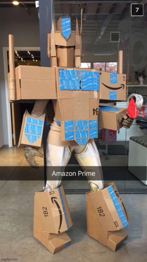 boxtimus prime. greatest thing since the smiling crawler and the cardboard slav | made w/ Imgflip meme maker