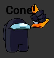 Have a black crewmate and his cone | made w/ Imgflip meme maker