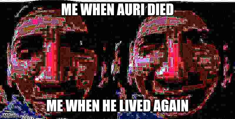 fry spiderman sad happy | ME WHEN AURI DIED; ME WHEN HE LIVED AGAIN | image tagged in fry spiderman sad happy,sunset paradise,auri,tobey maguirespiderman | made w/ Imgflip meme maker