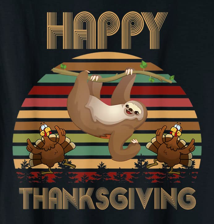 Sloth Thanksgiving Blank Meme Template