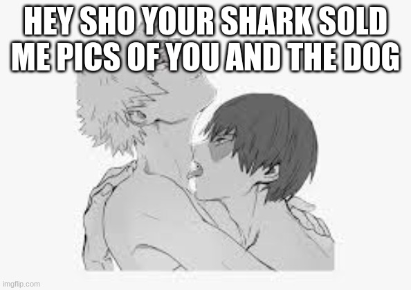 HEY SHO YOUR SHARK SOLD ME PICS OF YOU AND THE DOG | made w/ Imgflip meme maker