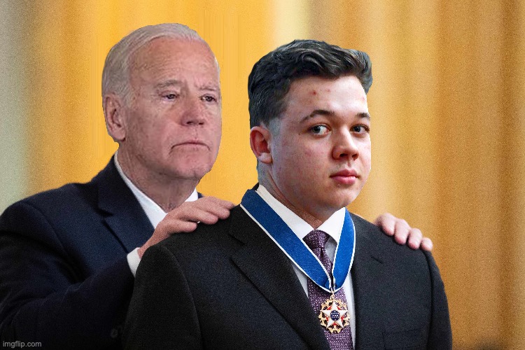 image tagged in kyle rittenhouse,rittenhouse,joe biden | made w/ Imgflip meme maker