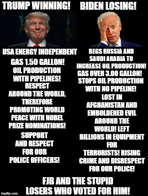 FJB AND!! The STUPID LOSERS WHO VOTED FOR HIM!!! | SUPPORT AND RESPECT FOR OUR POLICE OFFICERS! | image tagged in stupid liberals | made w/ Imgflip meme maker
