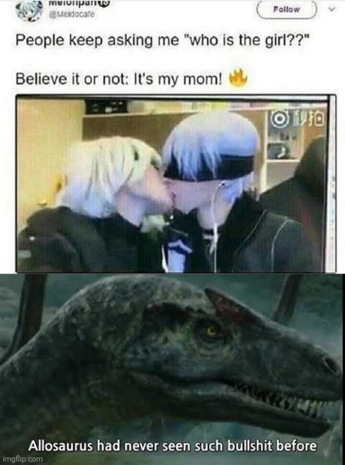 OH MY GOD | image tagged in allosaurus has never seen such | made w/ Imgflip meme maker