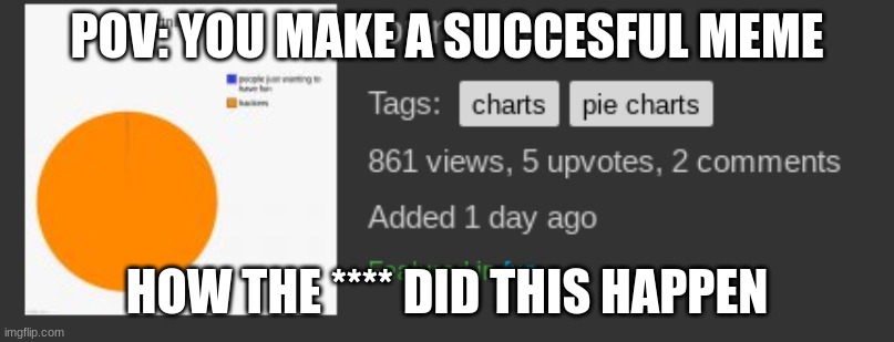 why | POV: YOU MAKE A SUCCESFUL MEME; HOW THE **** DID THIS HAPPEN | image tagged in how | made w/ Imgflip meme maker
