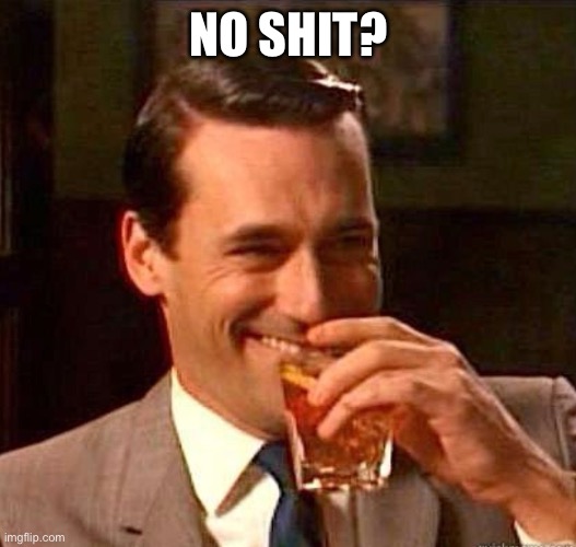 Mad Men | NO SHIT? | image tagged in mad men | made w/ Imgflip meme maker