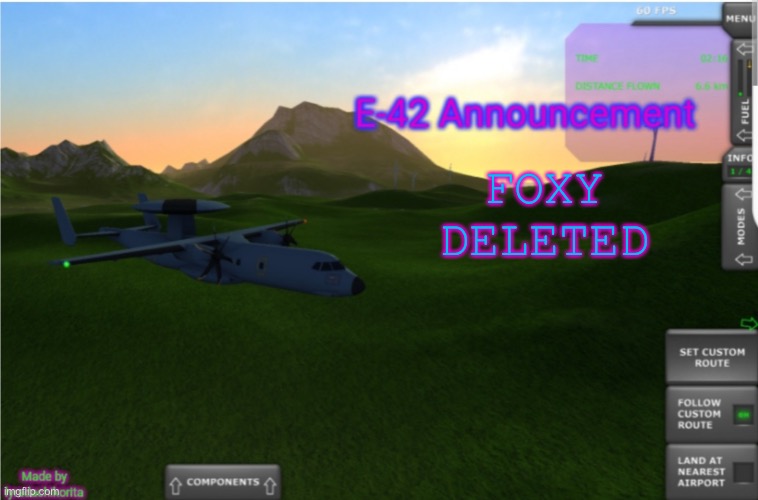 Now no more Turkey_ Harrasment! | FOXY DELETED | image tagged in e-42 announcement template | made w/ Imgflip meme maker