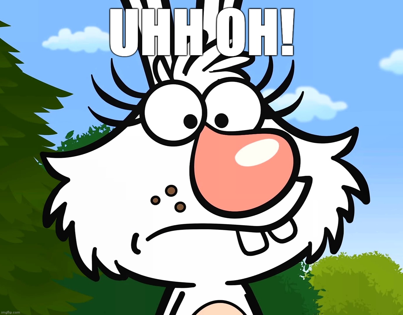 Worried Daisy (Nature Cat) | UHH OH! | image tagged in worried daisy nature cat | made w/ Imgflip meme maker