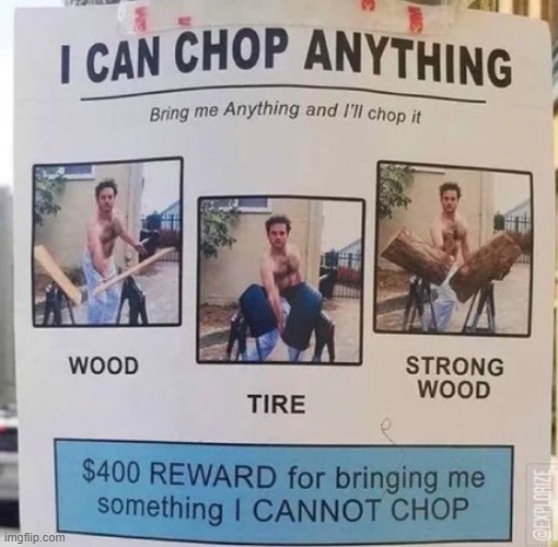 chop | made w/ Imgflip meme maker