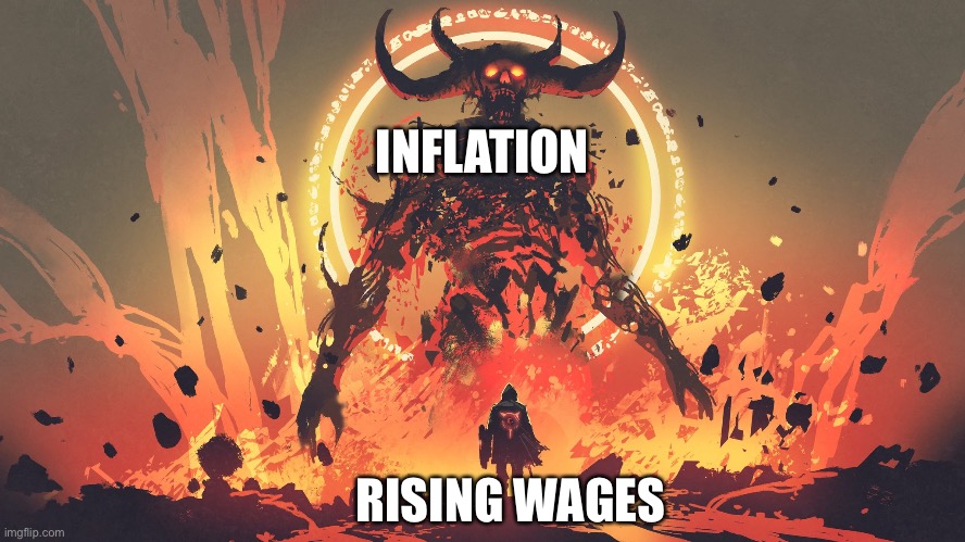 Let's go Brandon! | INFLATION; RISING WAGES | made w/ Imgflip meme maker