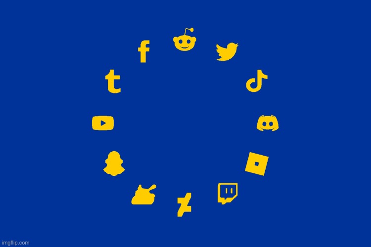 flag of the EU but it represents mentally sick people | made w/ Imgflip meme maker