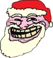 Santa Claus Troll Face Blank Meme Template