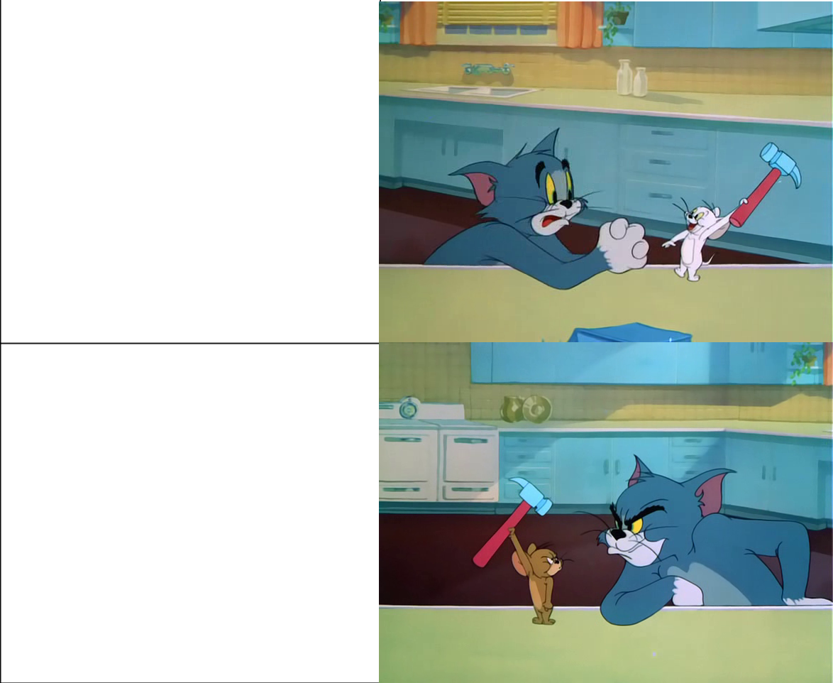 tom and jerry white mouse Blank Meme Template