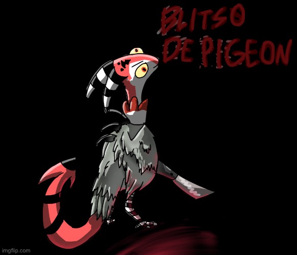 I colored him | image tagged in helluva boss,pigeon,blitz,makes sense,xd | made w/ Imgflip meme maker