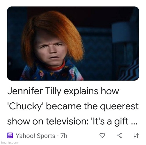 Chucky | image tagged in chucky,horror,tv show,tucker carlson | made w/ Imgflip meme maker