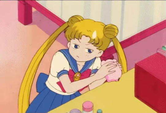 High Quality Sailor Moon piggy bank Blank Meme Template
