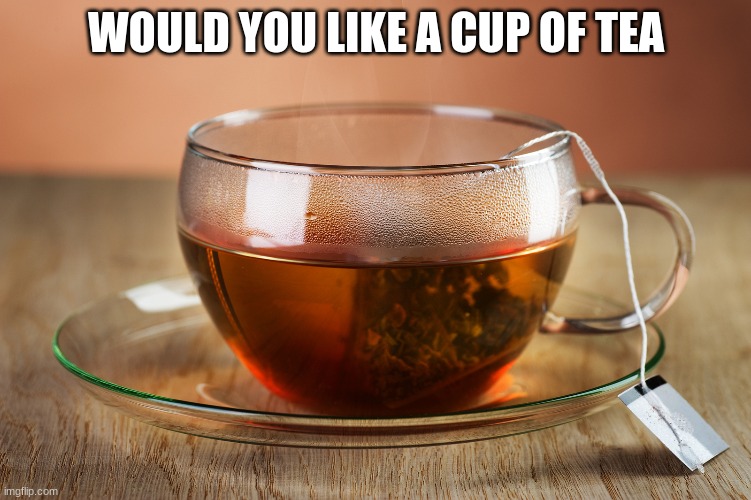 WOULD YOU LIKE A CUP OF TEA | made w/ Imgflip meme maker