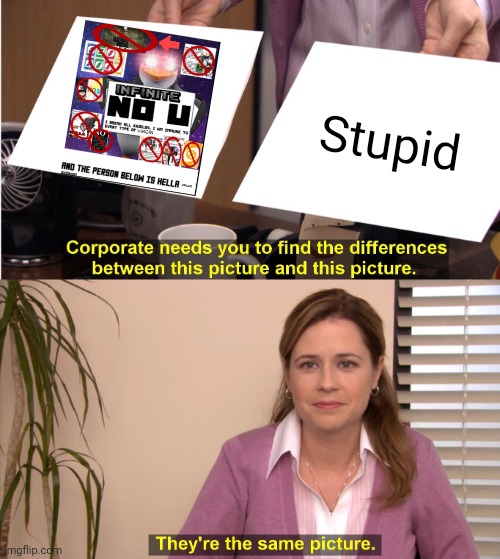 They're The Same Picture Meme | Stupid | image tagged in memes,they're the same picture | made w/ Imgflip meme maker