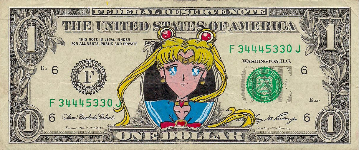 Sailor Moon dollar Blank Meme Template