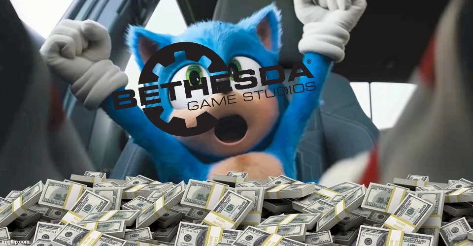 Sonic money | image tagged in sonic money | made w/ Imgflip meme maker