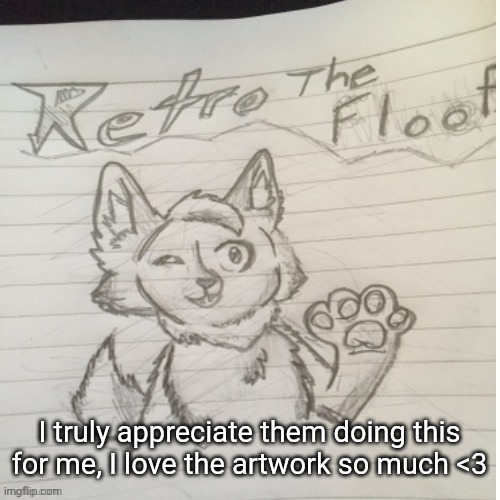 Retro fan art (art by Sussybaka_hehe) | I truly appreciate them doing this for me, I love the artwork so much <3 | image tagged in furry,fan art | made w/ Imgflip meme maker