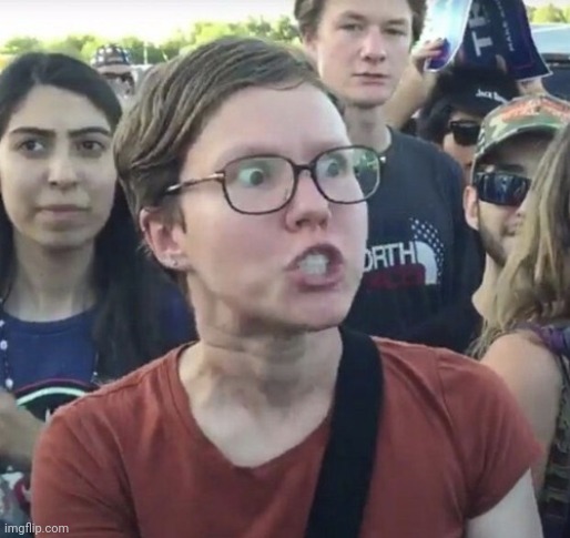 Triggered feminist | image tagged in triggered feminist | made w/ Imgflip meme maker