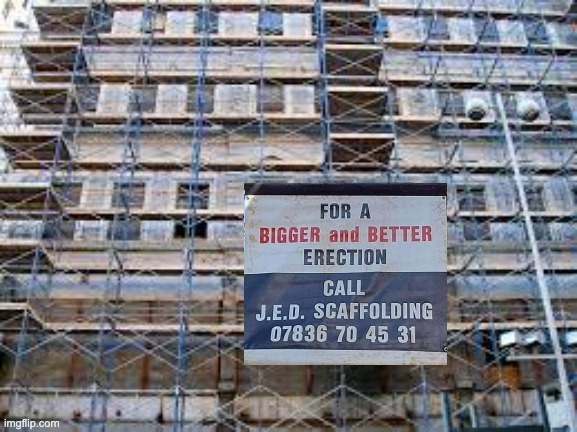 Scaffolding | image tagged in dad joke | made w/ Imgflip meme maker