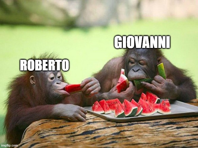 GIOVANNI; ROBERTO | image tagged in foob | made w/ Imgflip meme maker