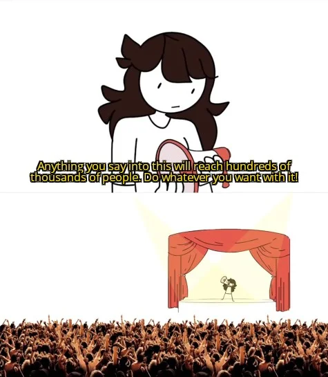 High Quality Jaiden with megaphone Blank Meme Template