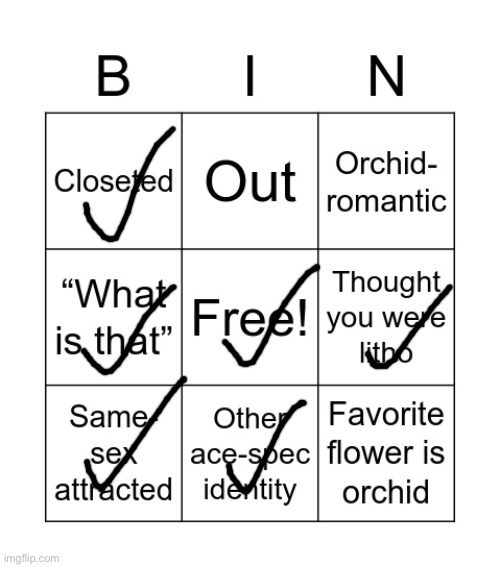 Double Bingo! | image tagged in orchidsexual bingo | made w/ Imgflip meme maker