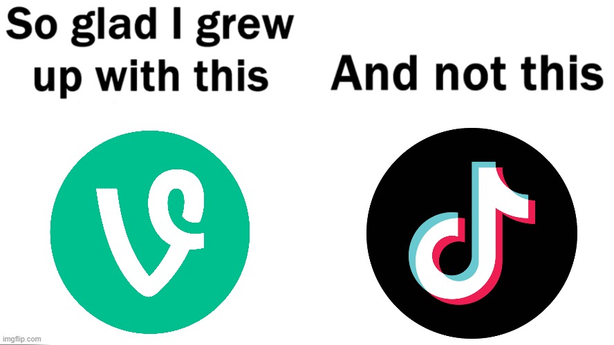 vines will always be better | image tagged in so glad i grew up with this,memes,imgflip,vines,tiktok,nostalgia | made w/ Imgflip meme maker
