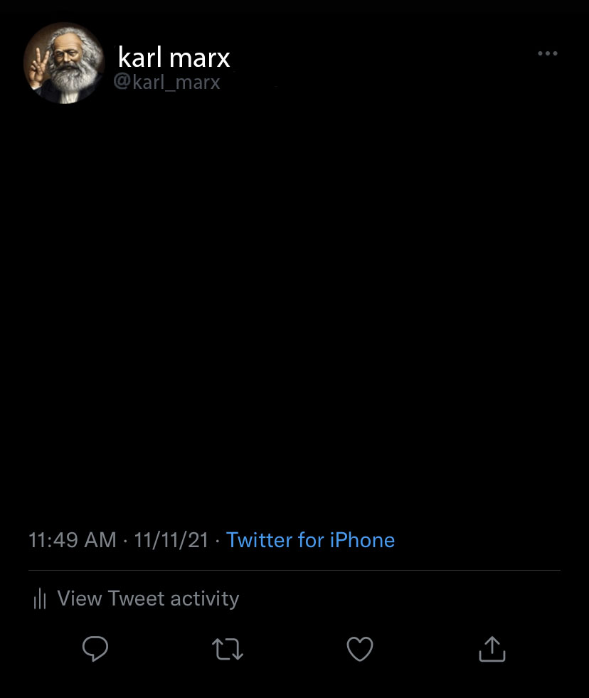 karl marx tweet Blank Meme Template