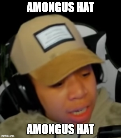 amongus hat | AMONGUS HAT; AMONGUS HAT | image tagged in among us | made w/ Imgflip meme maker