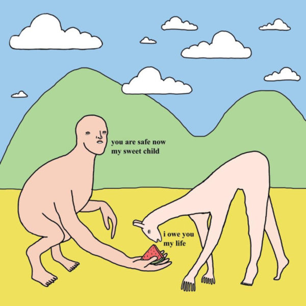 guy feeding llama Blank Meme Template