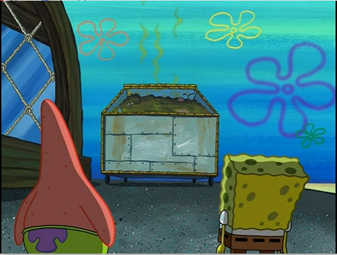 Spongebob trashcan Blank Meme Template