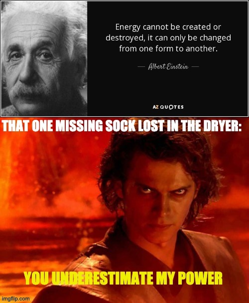 image tagged in starwars,missing,sock | made w/ Imgflip meme maker