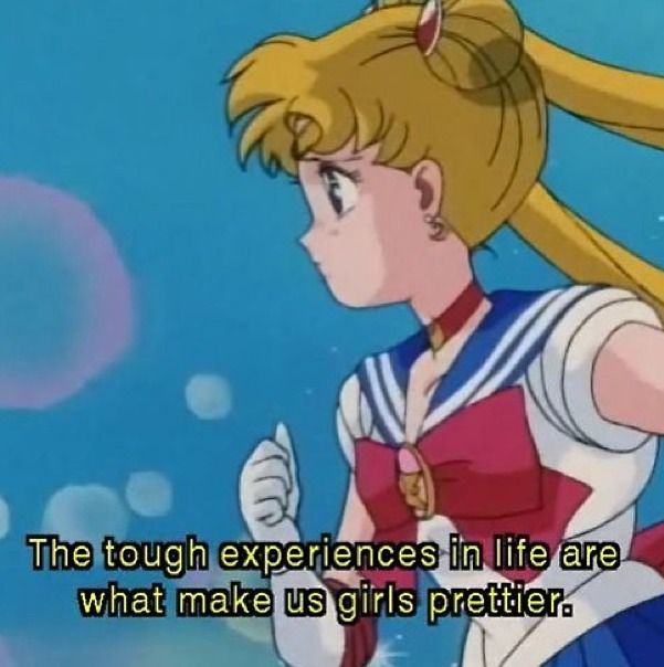High Quality Sailor Moon the tough experiences in life Blank Meme Template