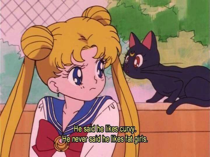 Sailor Moon he said he likes curvy Blank Meme Template