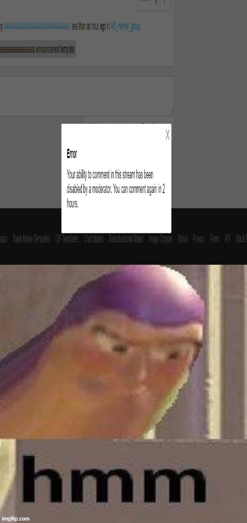 image tagged in buzz lightyear hmm | made w/ Imgflip meme maker