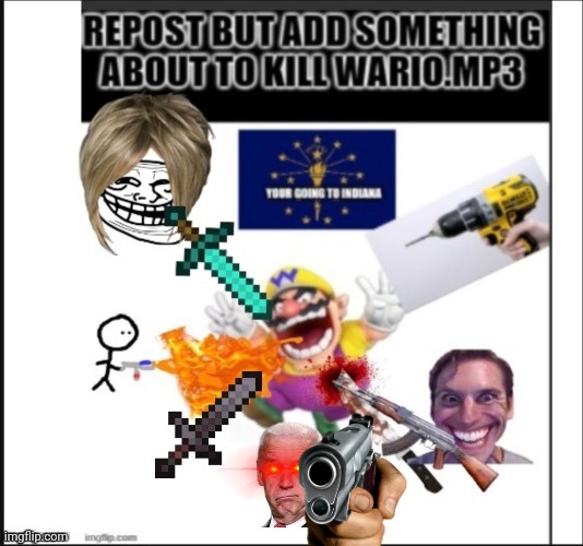 Repost and kill Mario.MP3 | made w/ Imgflip meme maker